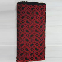 Red Silk Printed Fabric