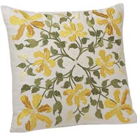 Embroidered Flowers Cushion Covers