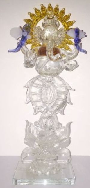 Glass Ganesh Statue