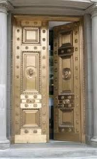 brass door