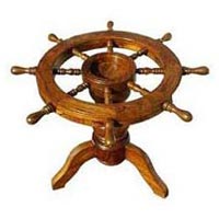 Wooden Ship Wheel Table