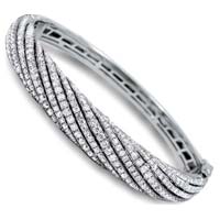 Diamond White Gold Bracelet (CWDWGB229)