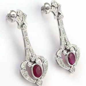 Diamond White Gold Earring (CWDWE213)