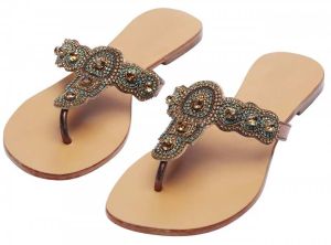 Tina Handmade Embroidered Leather Sandal