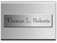 metal name plate