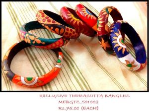 Terracotta Bangles are unique design