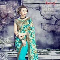 gorgeous designer printed saree