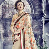 stylish designer printed saree