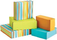 multi colored corrugated box