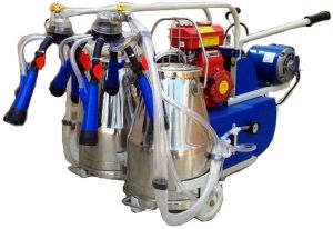 Portable (motor Cum Engine) Double Bucket Milking Machine