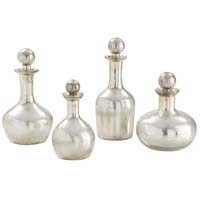 Antique Mercury Glass Decanters