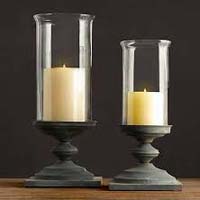 Glass Hurricane Candle Holders