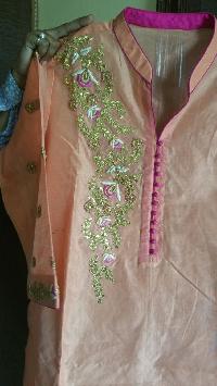 embroidered silk kurtis