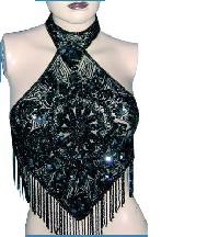 Beaded Dazzling Design Halter Neck Party Dress
