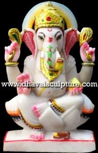 Ganpati Statue seated on Lotus