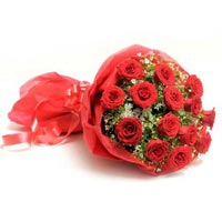 15 Red Roses in a Paper Packing