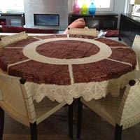 Round Table Cover with Kalam Kari Work