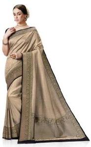 Meghdoot Designer Black Kanchipuram Spun Silk Woven Saree