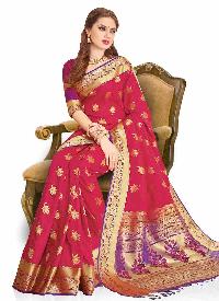 Purple Colour Woven Traditional Art Silk Saree