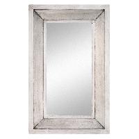 white metal mirror