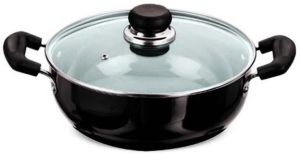 Black Pearl Deep Kadai With Lid