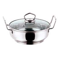 Stainless Steel Kadai With Glass lid