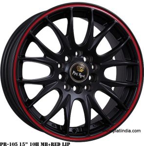 Pr-105 14 10h Mb+red Alloy Wheels