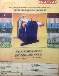 Paper graining machine