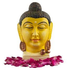 Buddha Head in Yellow