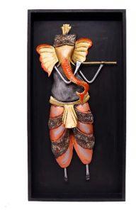 Standing Ganesha Playing Bansuri sculpture