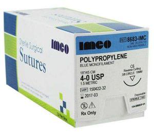 Polypropylene monofilament sutures