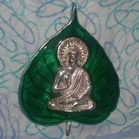 Silver Plated Aluminum Buddha Statue