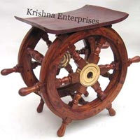 Wooden Ship Wheel Table