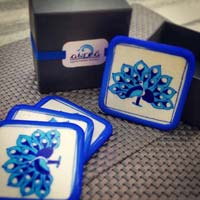 Blue Pottery Coaster Set (CS 008)