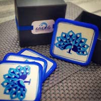 Blue Pottery Coaster Set CS 025