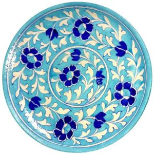 Blue Pottery Decorative Plate