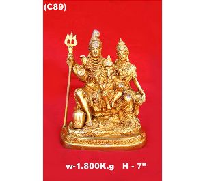 Brass Shiv Parivar Statues