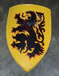 Wooden Crusader Lion Shield
