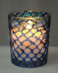 Hand design Glass aroma candle