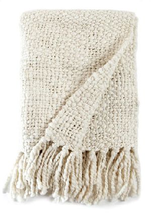 Wool Knitted Throw