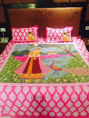 sanganeri printed bedsheet