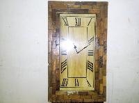 Rustic Wooden Wall Clock - Rectangle Shape