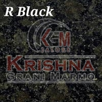 R Black Granite Stone