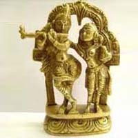 Brass Radha Krishna Statue