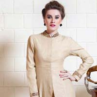 Taser Silk Festival Beige Trendy Suit